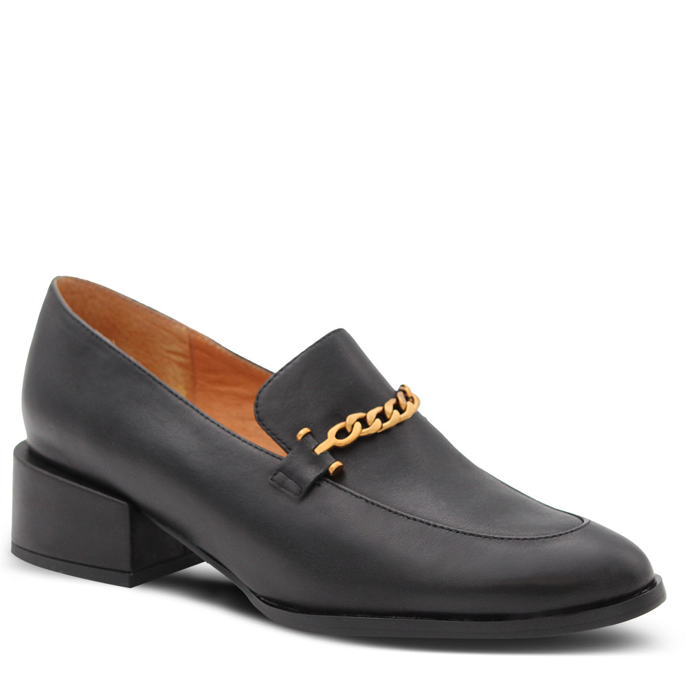 EOS Castella Women's Heel Loafer Black