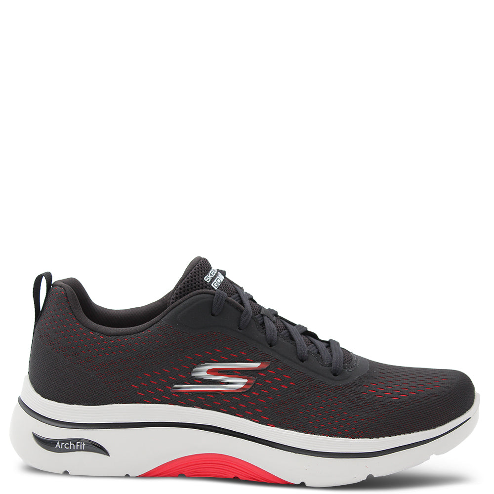 Skechers Go Walk Idyllic 2 Mens Sneakers Black Red