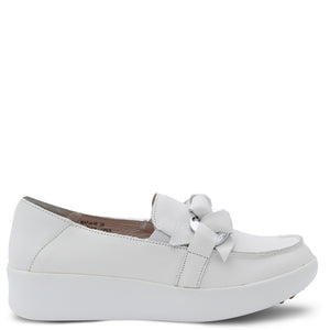 Alfie & Evie Mafia Women's Platform Sneaker  Loafer White