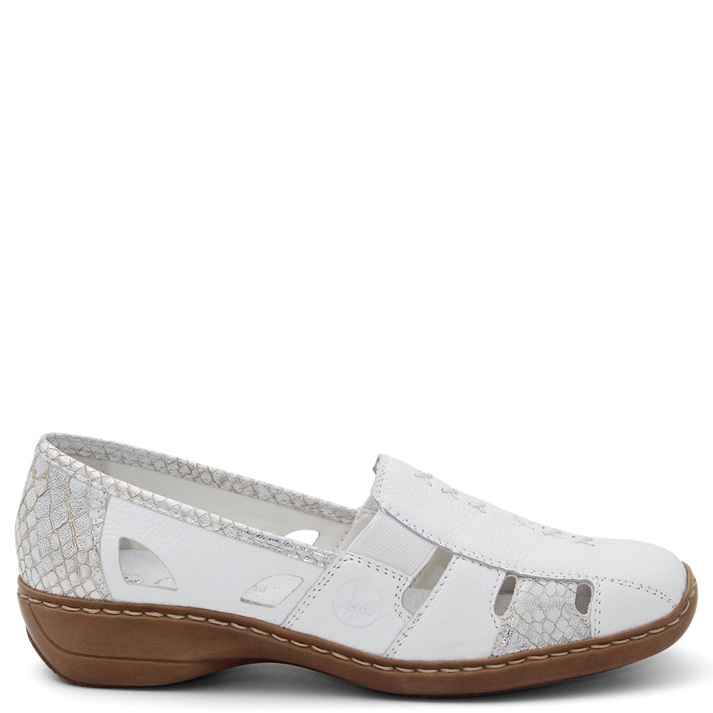 Rieker 41385 Women's Flat Casual Slip On Shoes