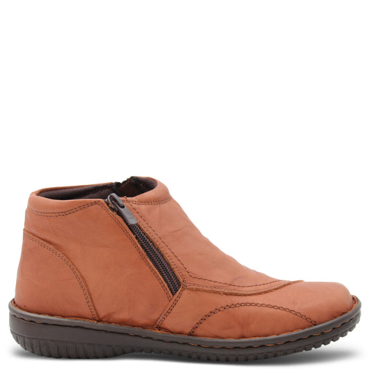 Cabello 5250-27  Women's Flat Leather Boot Tan
