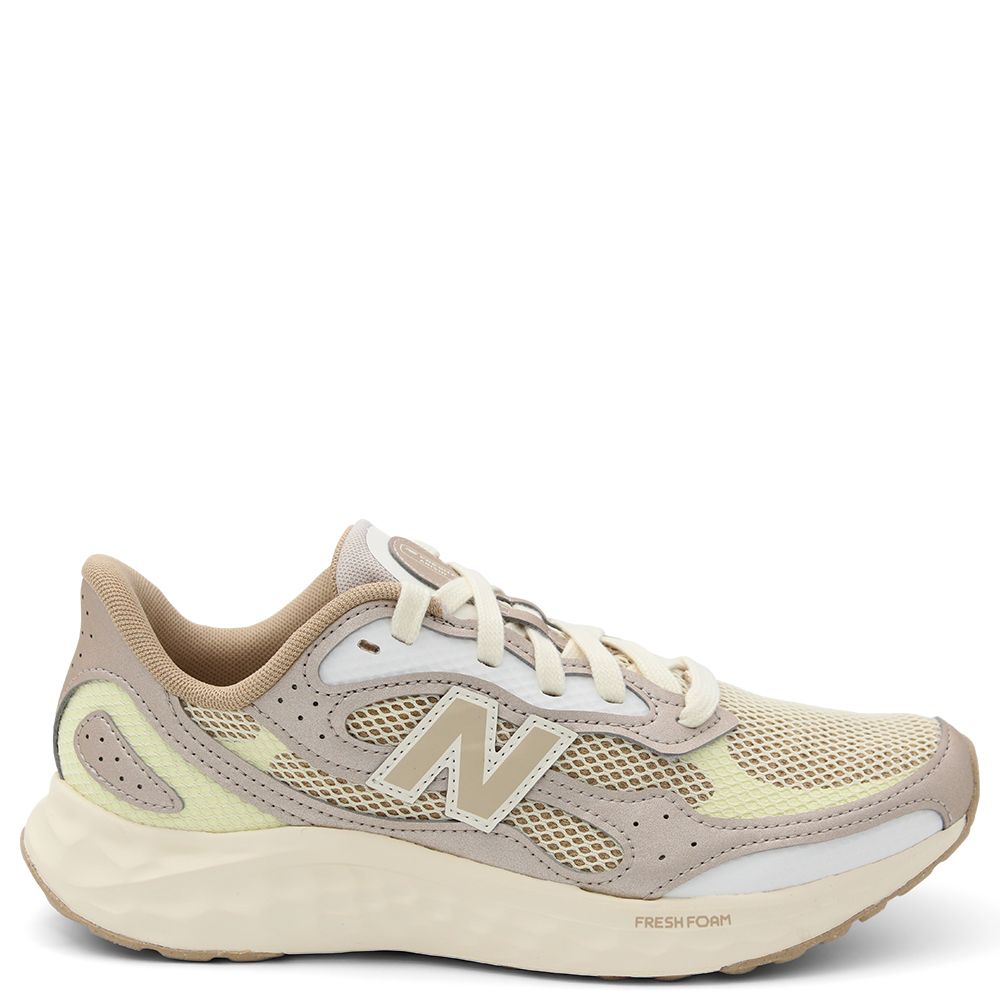 Beige and brown Arishi Lux sneaker with New Balance logo 