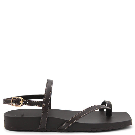 FRANKIE 4 AMALFI WOMENS FLAT SANDAL CHOCOLATE