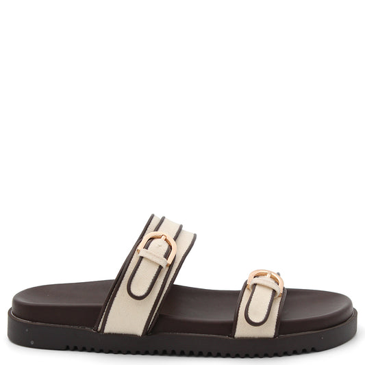 BILLINI ANNELIESE WOMENS FLAT SLIDE CREAM CHOC