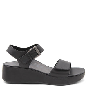 Atrex Women's wedge Sandals Black