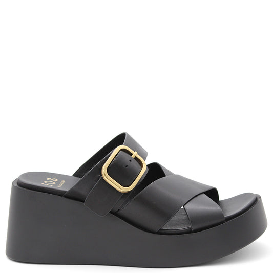EOS ARIS BLACK WOMENS PLATFORM SLIDE