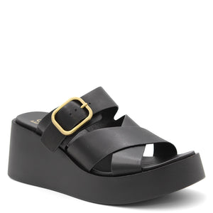 EOS ARIS BLACK WOMENS PLATFORM SLIDE