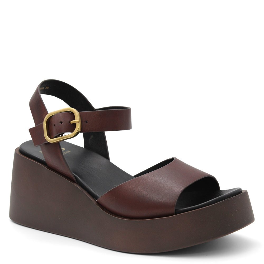 EOS ARIYA CHESTNUT WOMENS PLATFORM SANDAL