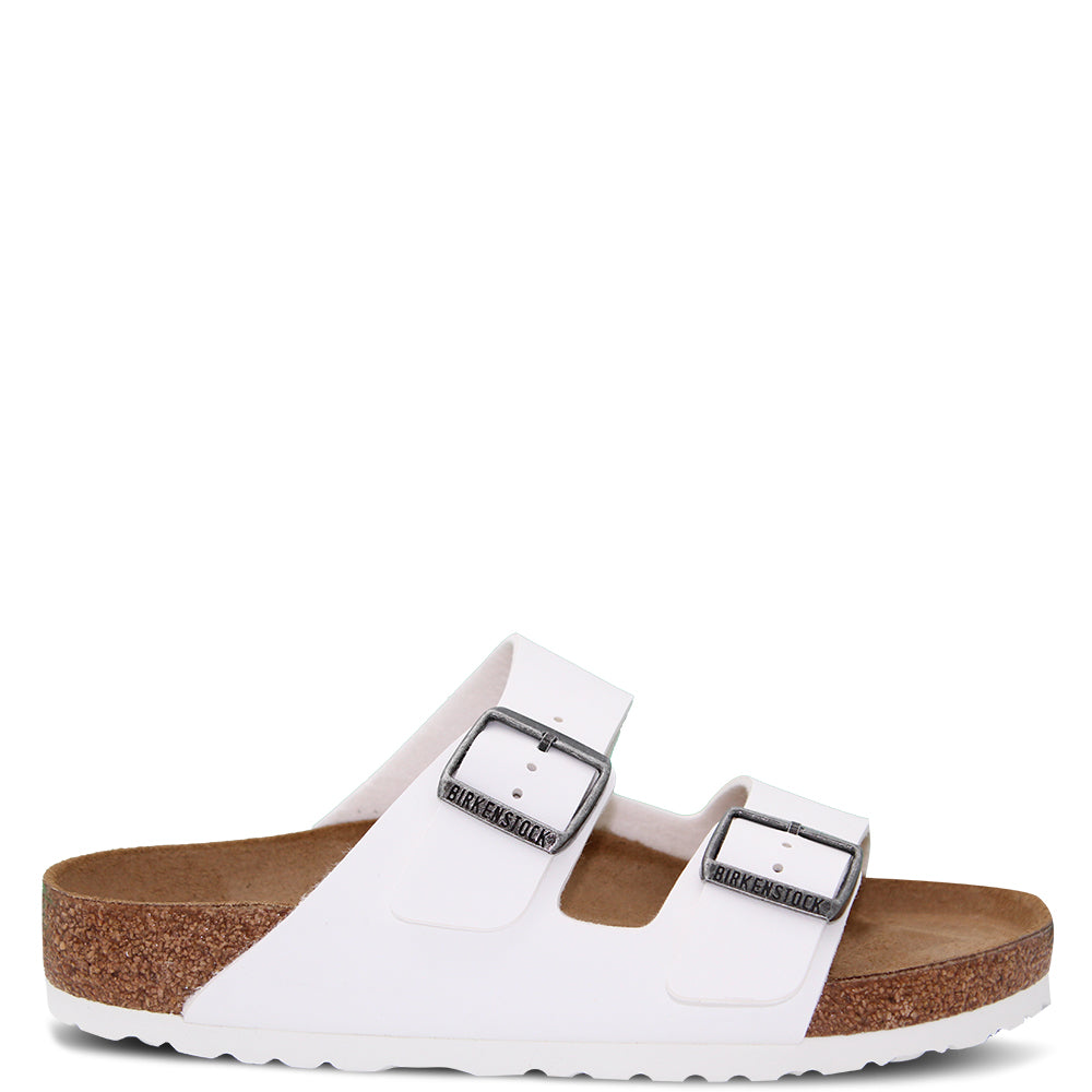 Birkenstock Arizona Birko Flor White Unisex Slides