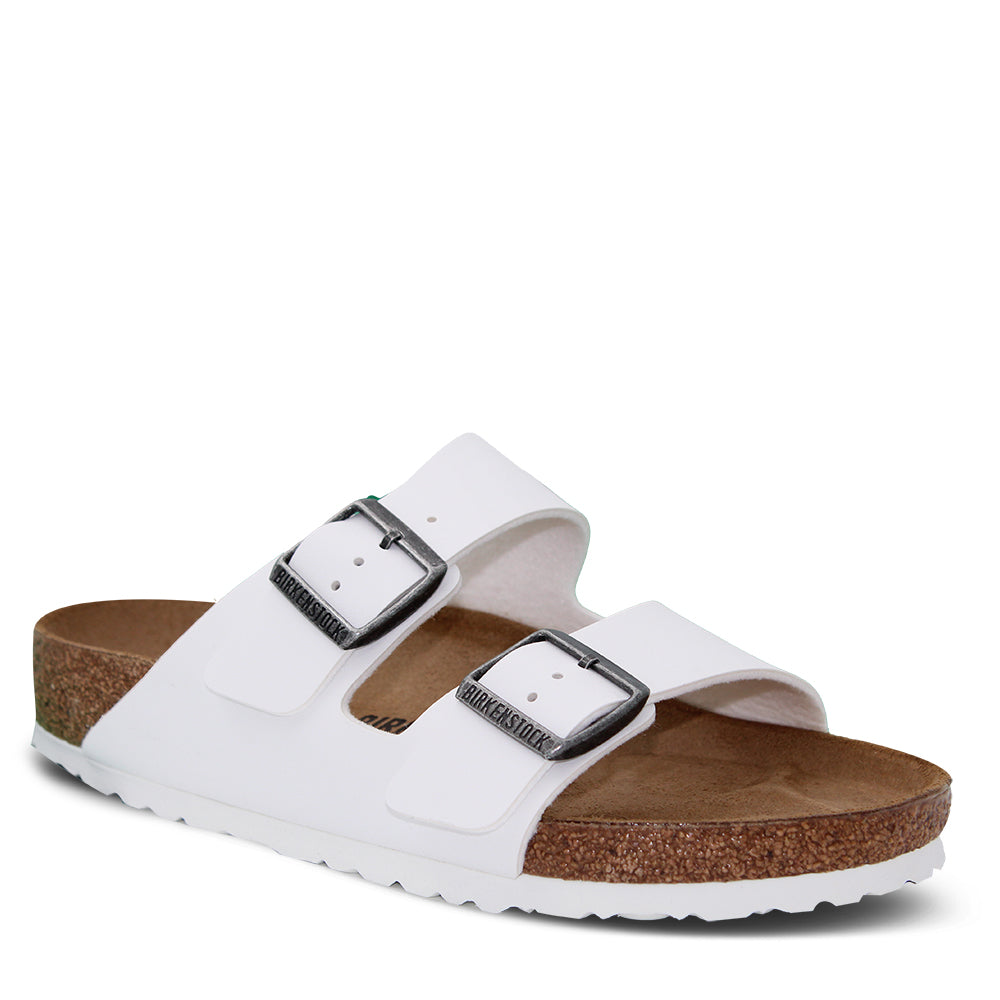 Birkenstock Arizona Birko Flor White Unisex Slides