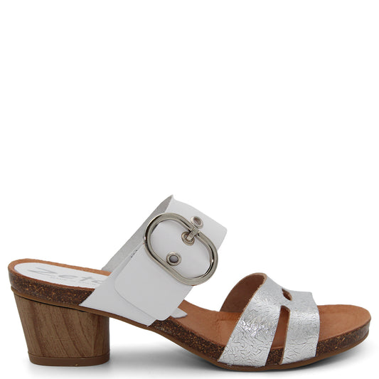 Zeta Belen Womens Heel Slide BLANCO MULTI