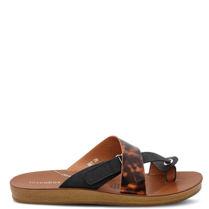 Los Cabos Bry Women's Flat Sandals Black & Tortoise