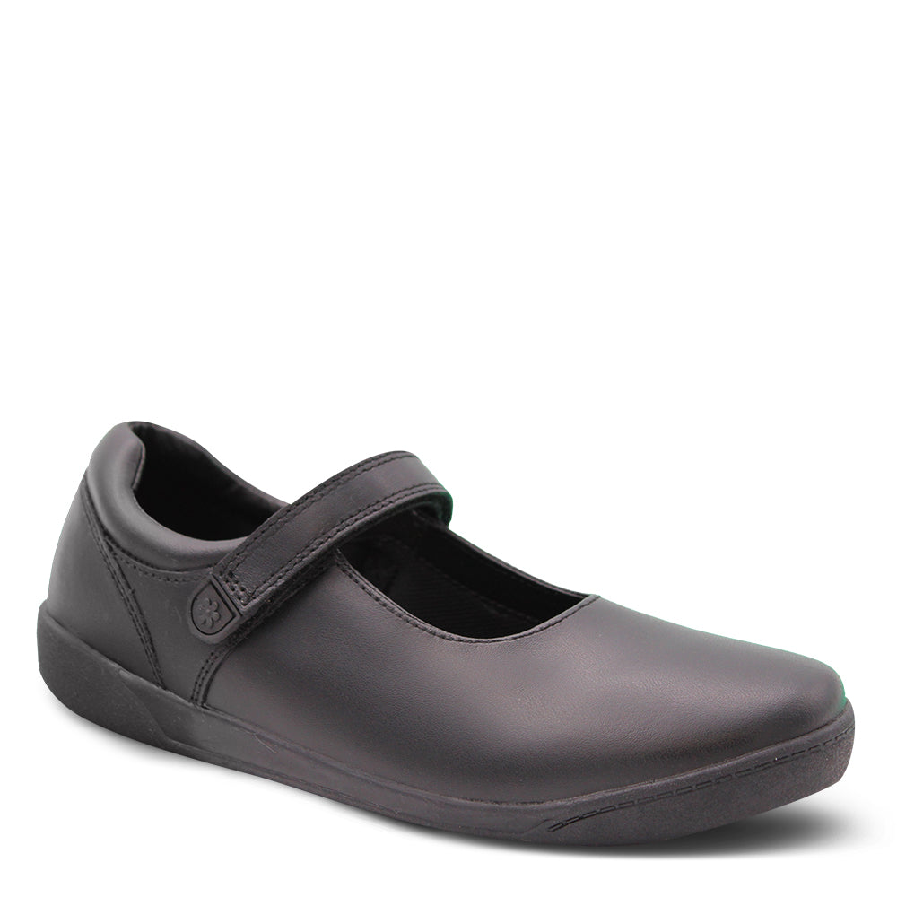 Clarks Berry Black Leather School  Shoes