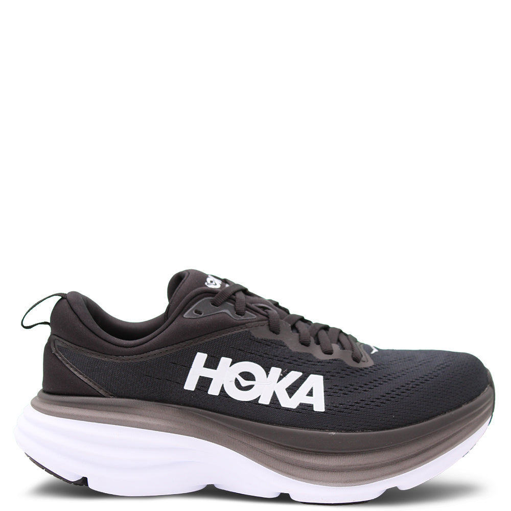 Hoka Bondi 8 Men's Running Shoes Black White