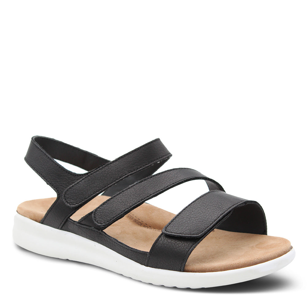 Ziera Boyde Women's Flat Sandals Black White