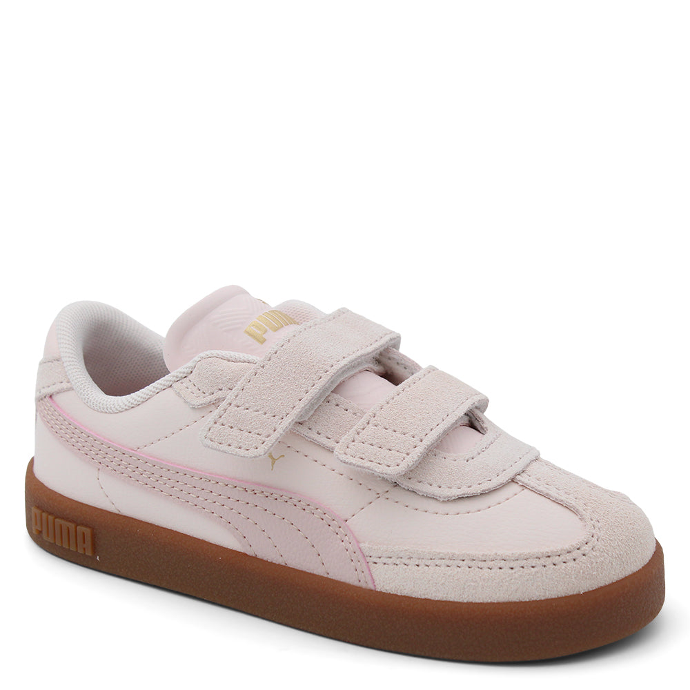 Puma Club II Era Velcro Pink Puma sneaker with brown sole 