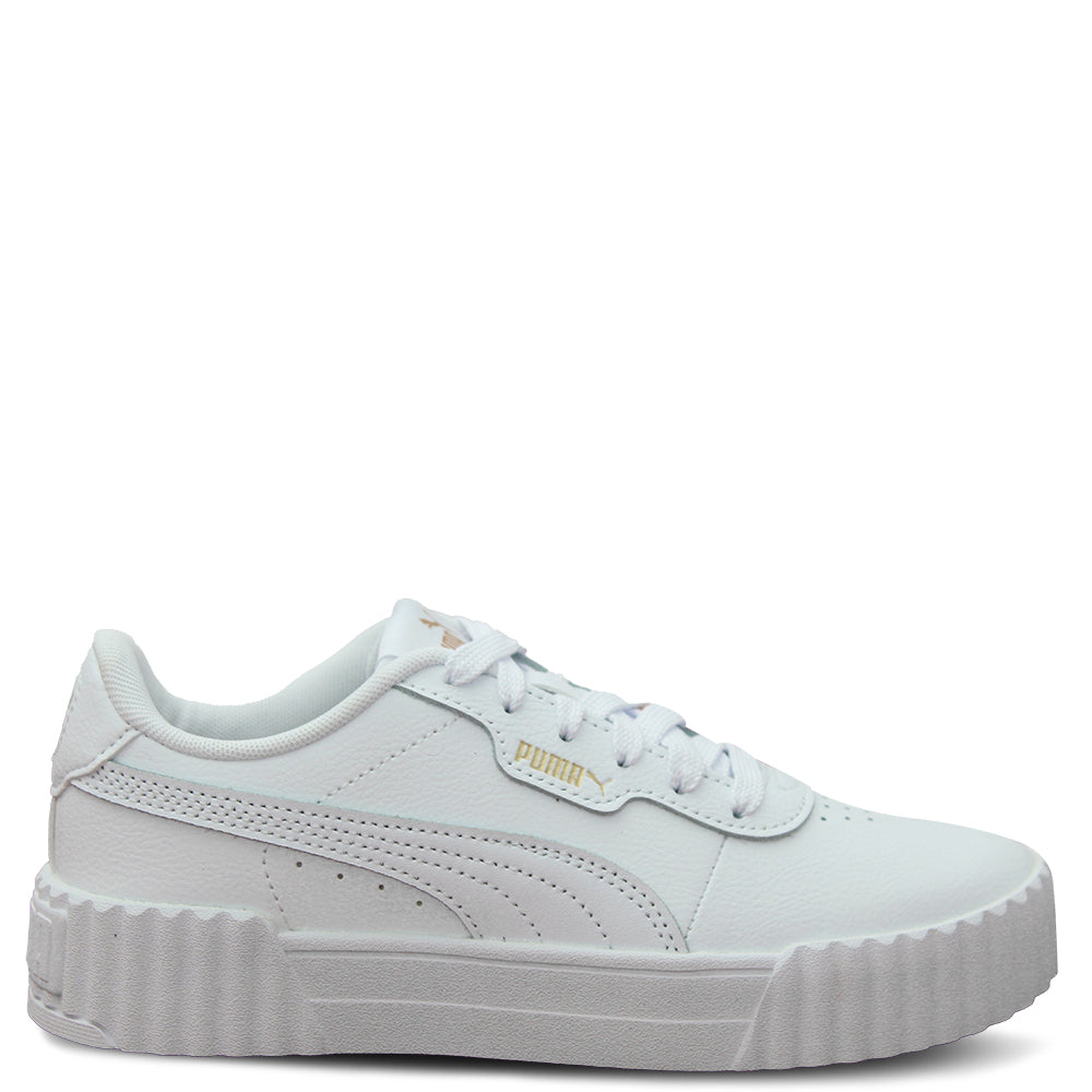 Puma Carina 3.0 Womens Sneakers White Gold