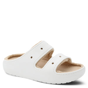 Crocs Classic Cozzzly Towel Slides White