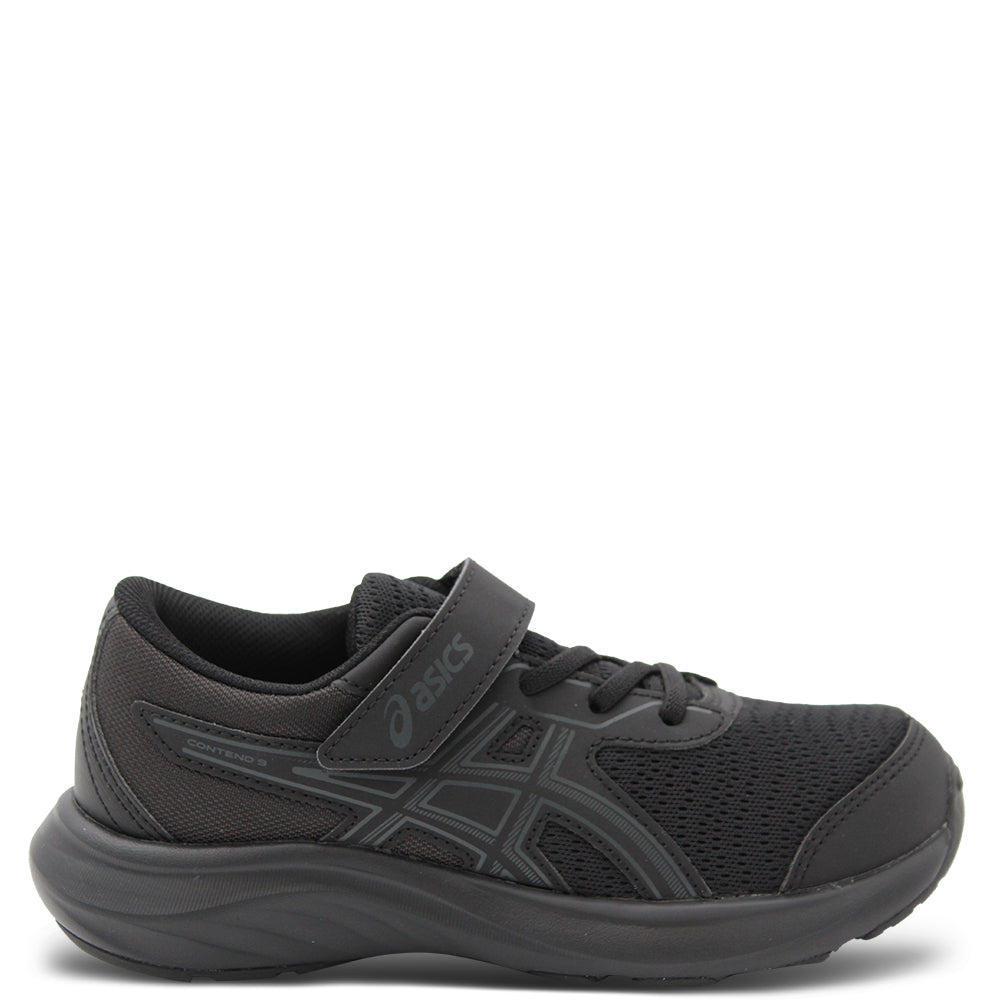 Asics Contend 9 PS Kids School Shoes Black
