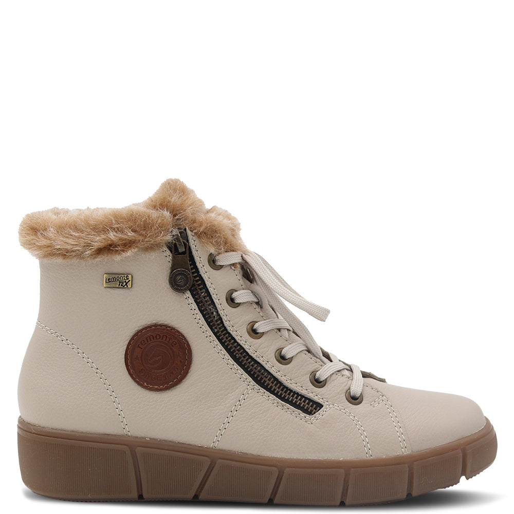 Remonte D1T72 Womens Winter Boots Cream