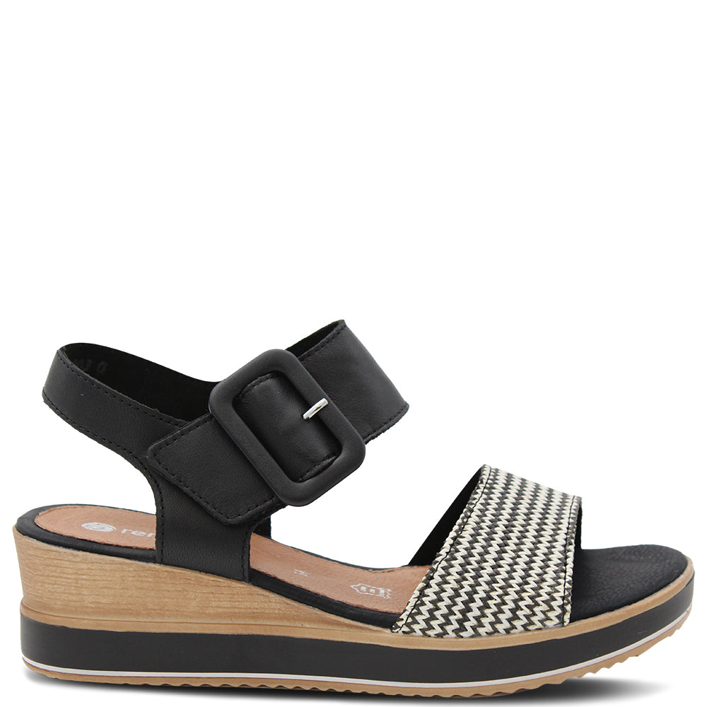 Remonte D6453 Women's Wedge Sandals Black