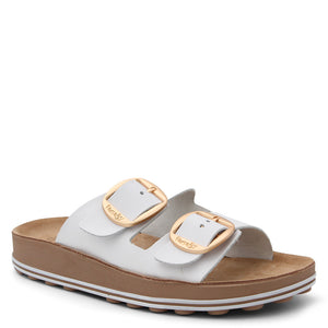 Fantasy Despoina Womens Flat Slide White