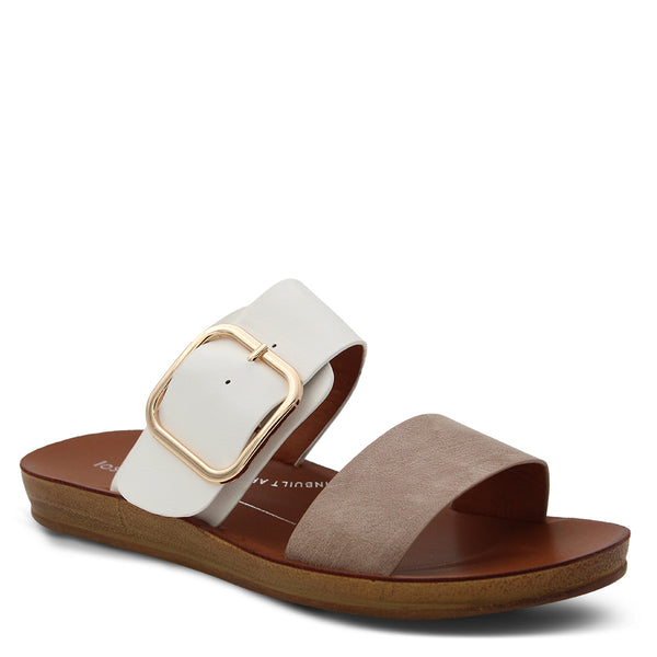Los Cabos Doti Womens Slide Taupe White