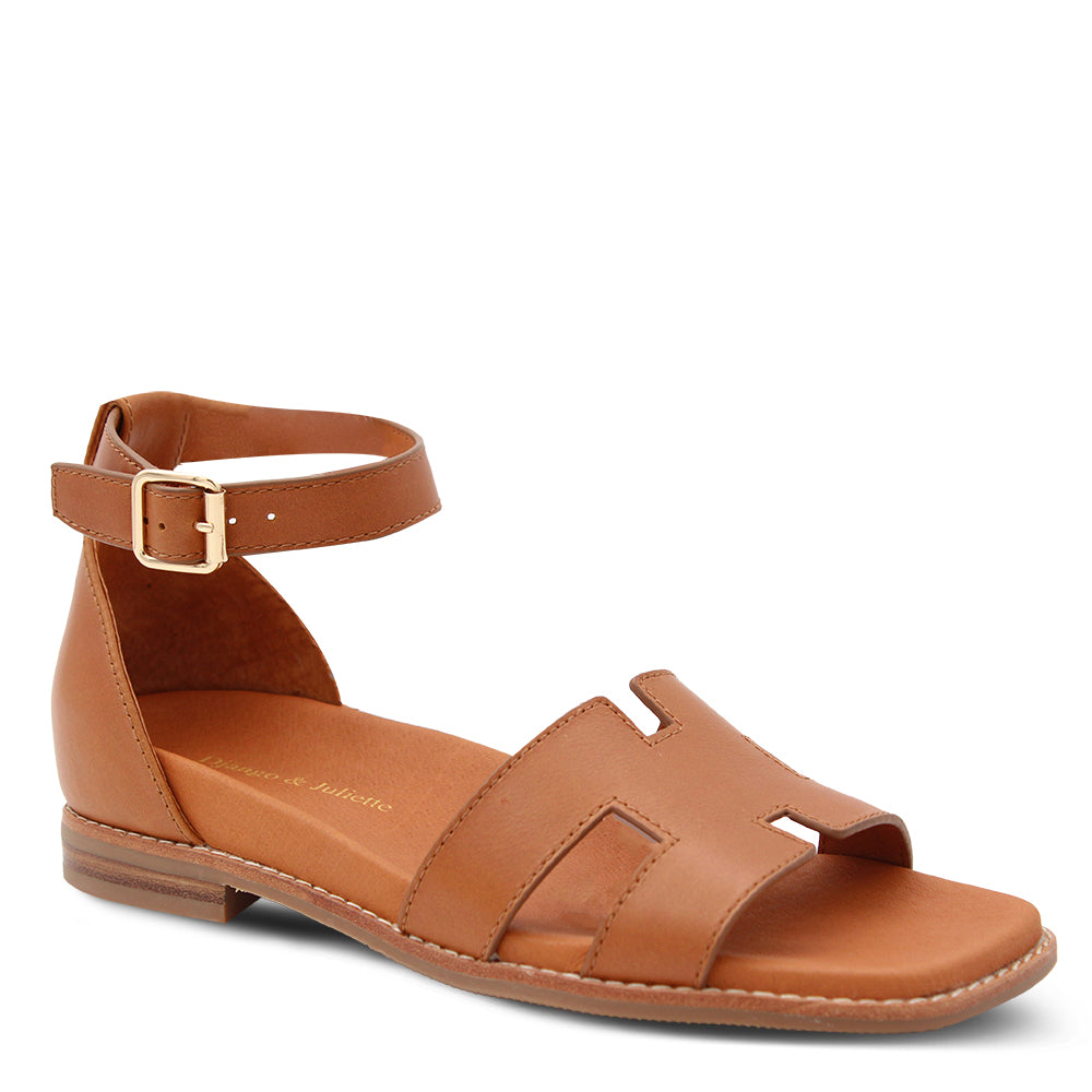 Django & Juliette Efron Women's Flat Sandals Tan