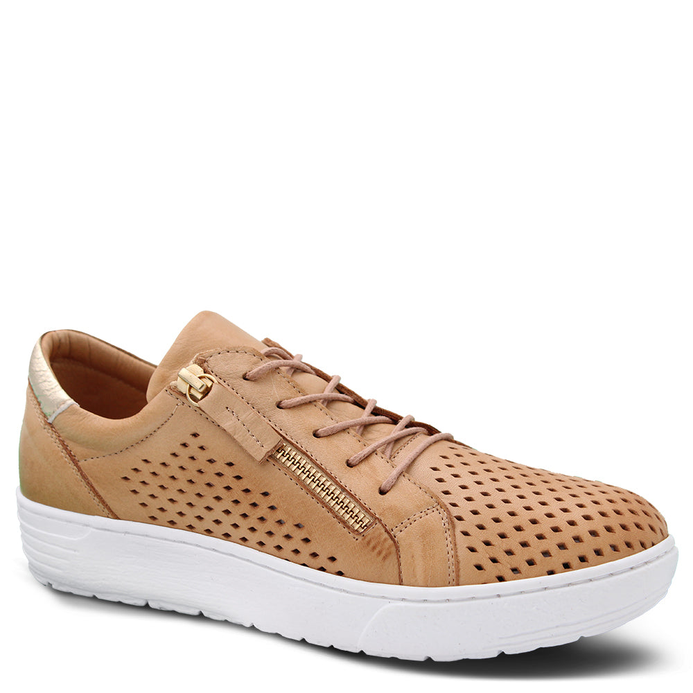 Cabello EG702 Womens leather sneakers Tan