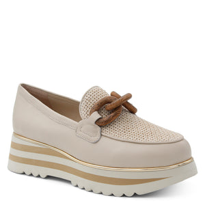 Django & Juliette Eggey Womens Platform Loafer Milk Ivory