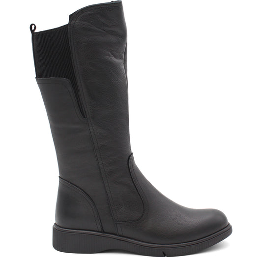 CABELLO ENVY WOMENS LONG FLAT BOOT BLACK