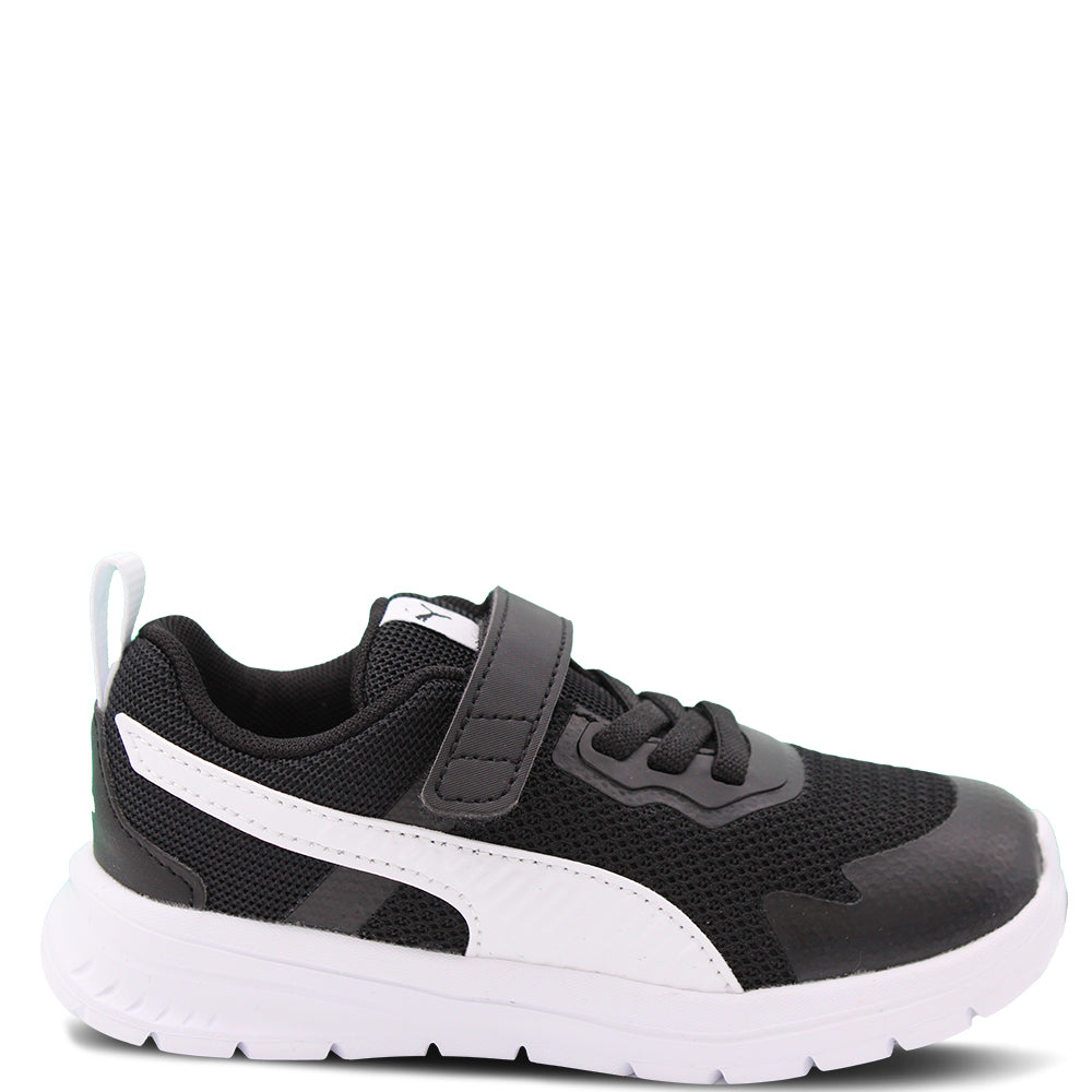 Puma Evolve Run Infants Running Shoes Black White