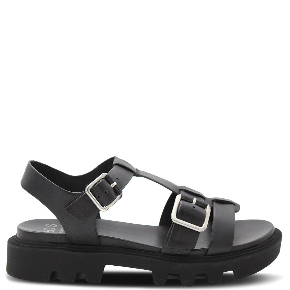 EOS Footwear Flic Women's Flat Chunky sandals Black