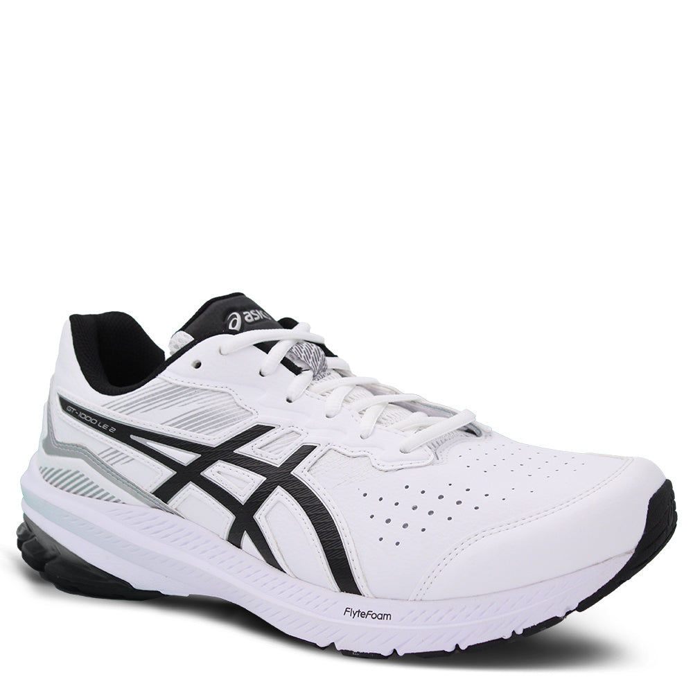 Asics GT1000 2 Leather Men's Running Shoes White Silver