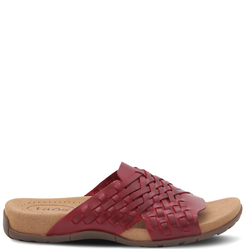 Taos Guru Womens Leather Slides with Arch Support