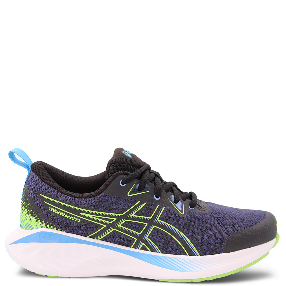 Asics Gel Cumulus 25 GS Kids running shoes Black Lime