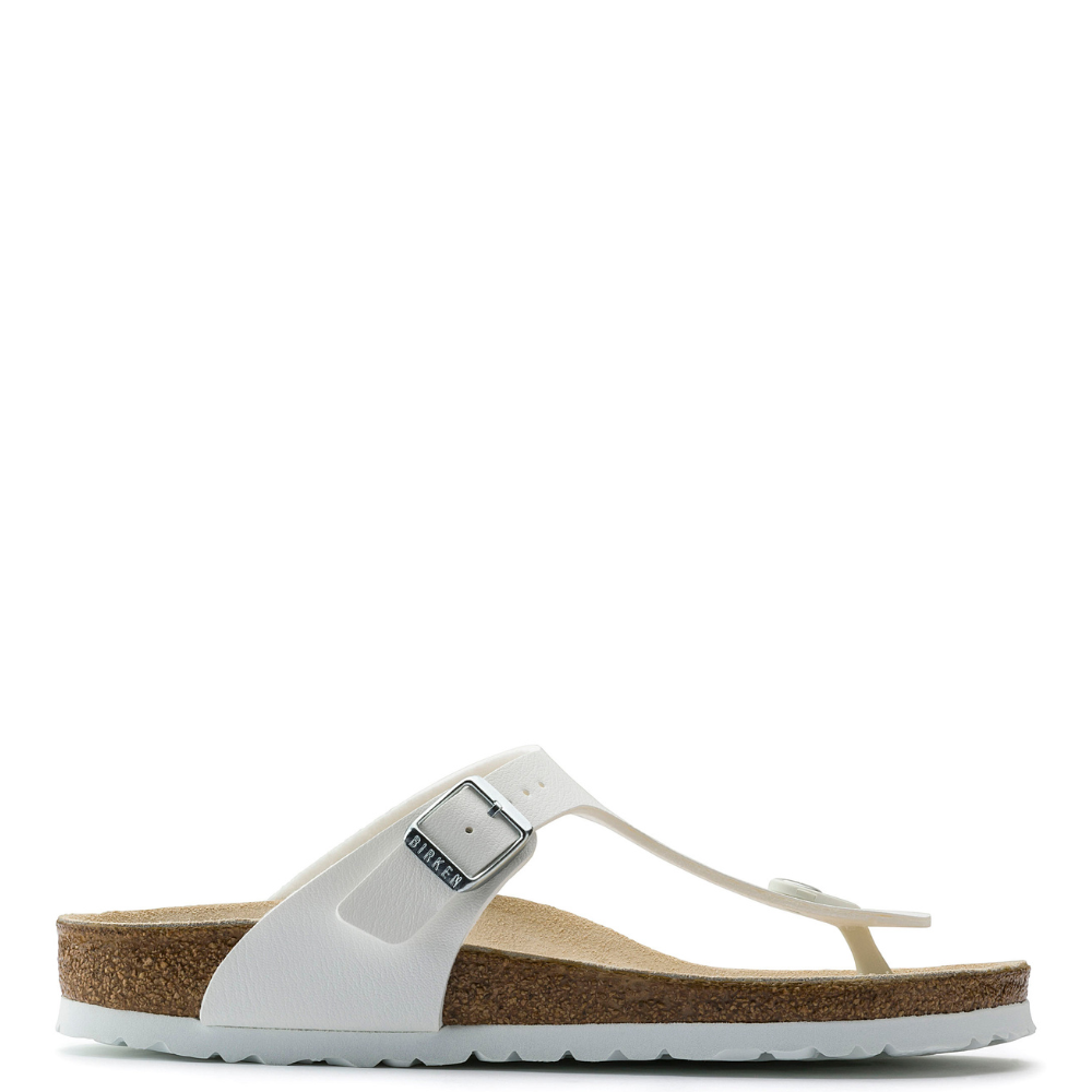 Birkenstock Gizeh Birko Flor White Thongs