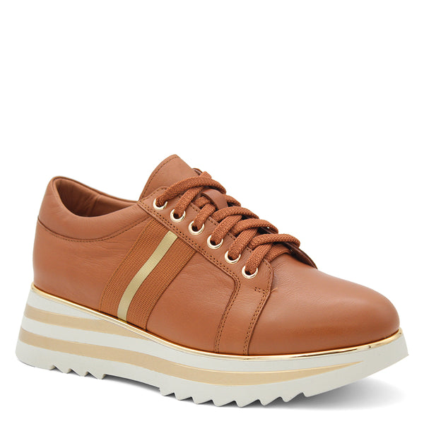 ALFIE & EVIE HELICOPTER WOMENS PLATFORM SNEAKER TAN