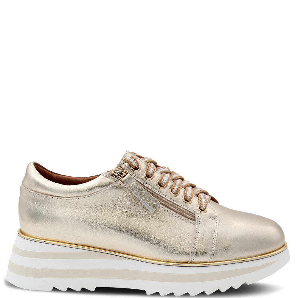 Alfie & Evie Hostng Women's Platform Sneaker Gold