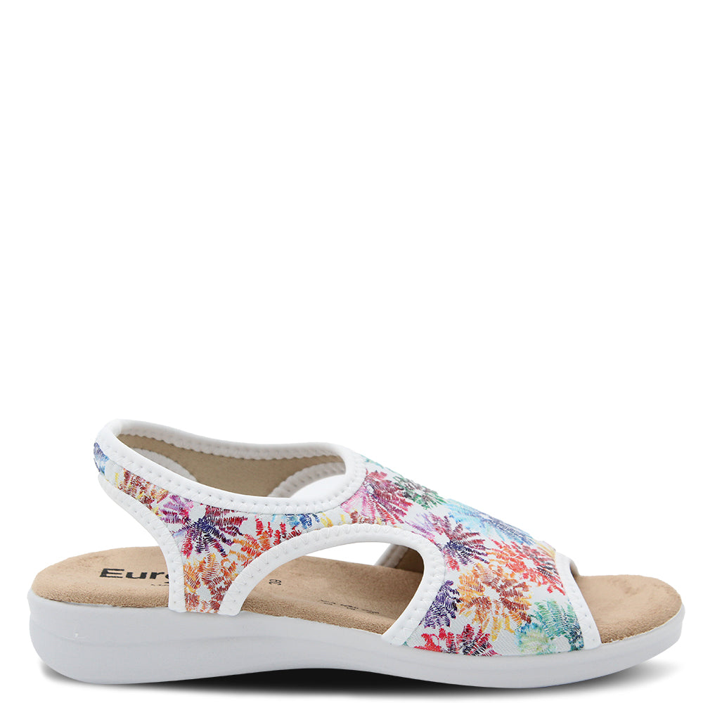 Euroflex Tuscany Women's Sandals White Floral