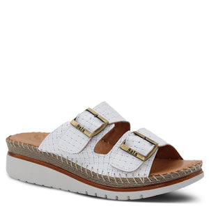 Sala Oasis Weave Women's Wedge Sandals White