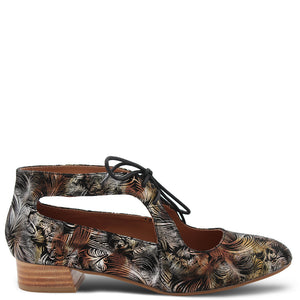 Bay Lane Judo Women's Low Heels Black Print