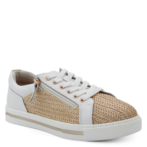 Bay Lane New Kiki Womens Flat Sneaker White Rafia 