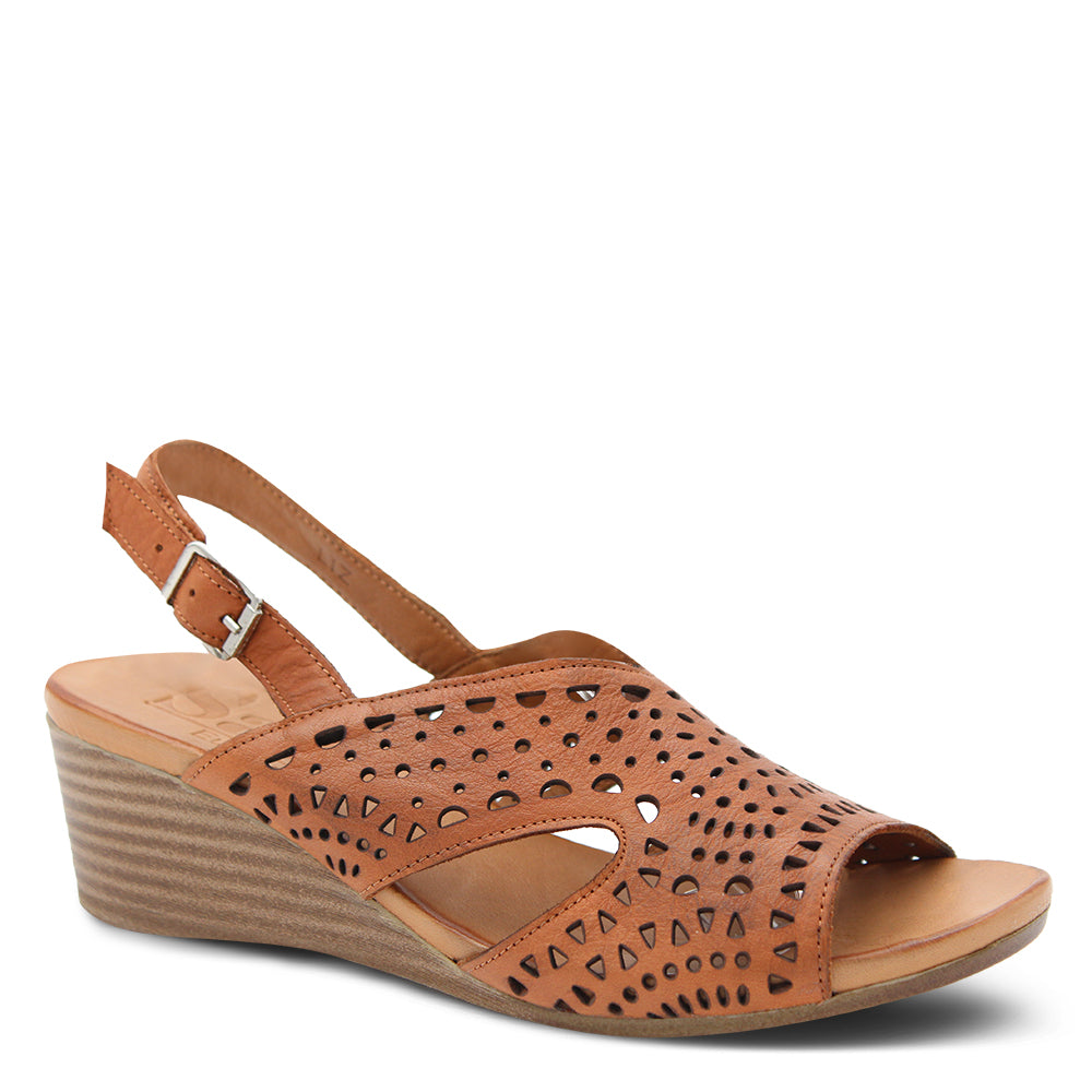 Sala Liz women's wedge sandals tan