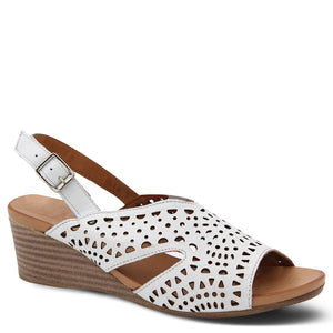 Sala Liz women's wedge sandals white