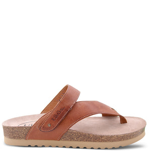 Taos Lola Womens Flat Thong Cognac