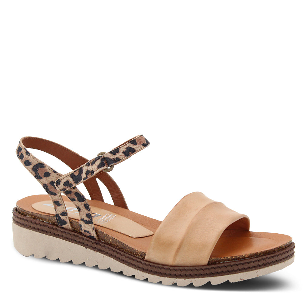 Zeta Louise Womens Wedge sandals Natural Leopard