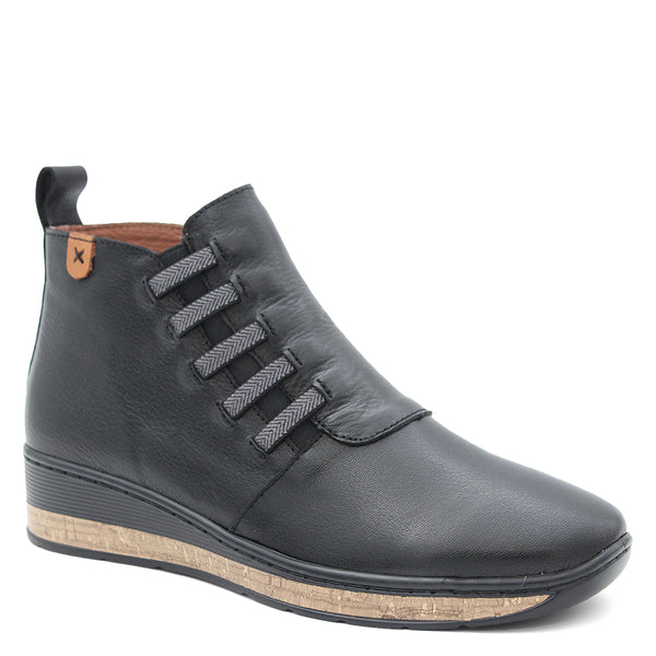 Cassini Maddy Womens Wedge Boot Black