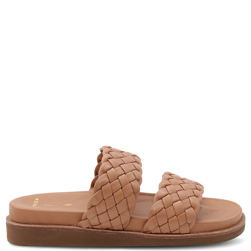 Frankie4 Malone Women's Flat Slides Tan