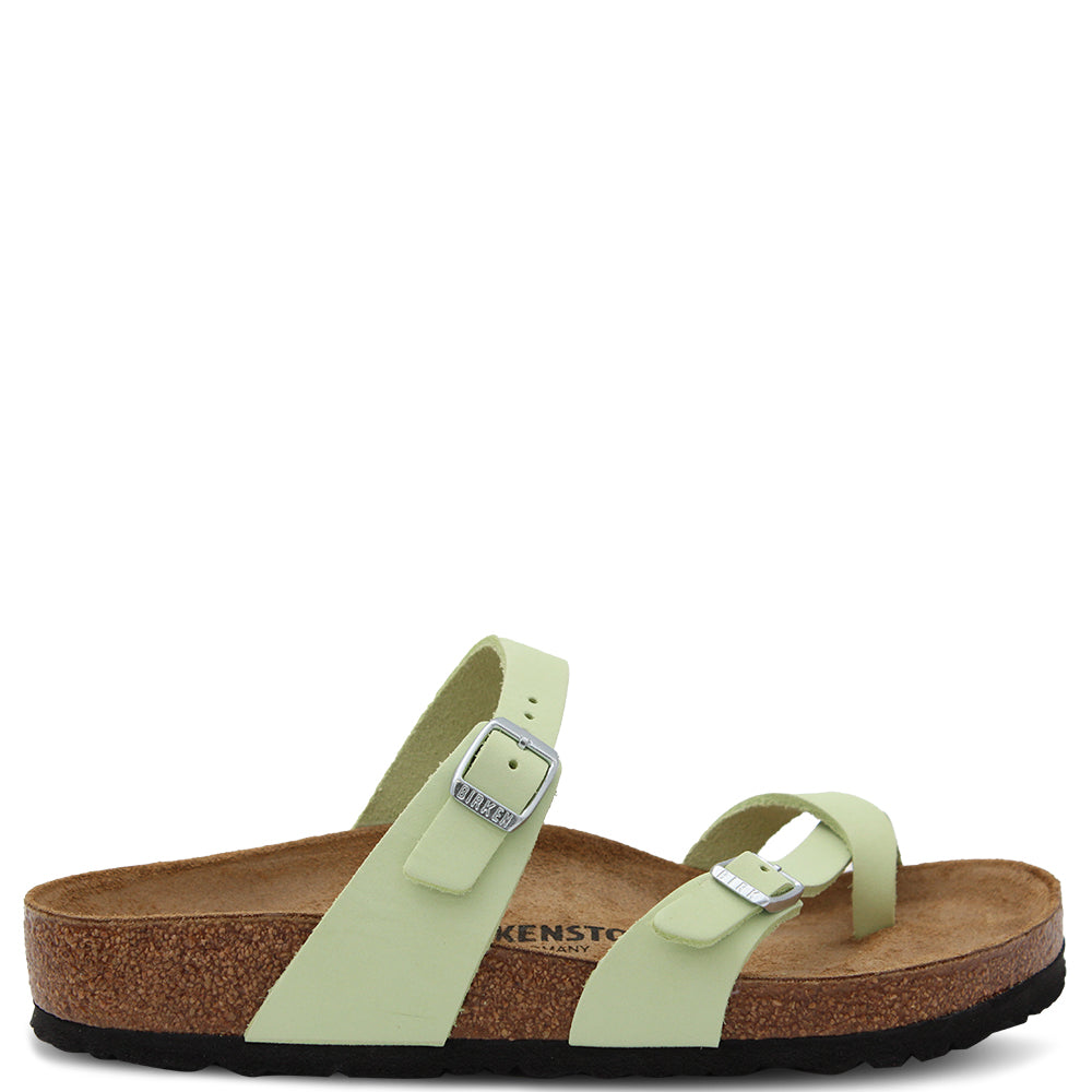 Birkenstock Mayari Nubuck Leather Thongs Lime